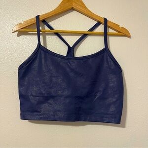 Aerie Offline Blue Sports Bra Size Large Athletic Top Cropped Sports Bra